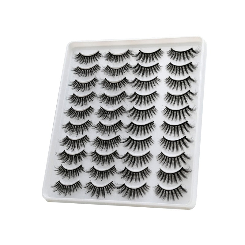 Pairs of 3D False Eyelashes Naturally Soft and Fluffy Eyelashes Artificial Mink Eyelashes Make up Eyelash Eyelash Brush.